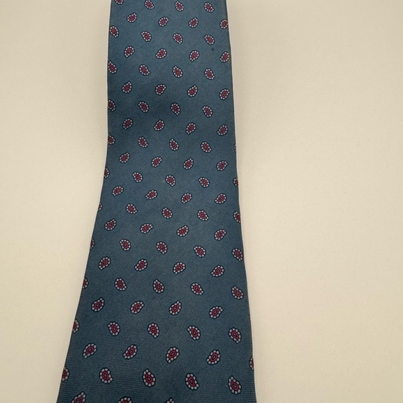 Vintage Hathaway Mens Silk Blue  /Red/White  Tie Pre-owned Style #WPL125 - Picture 6 of 7